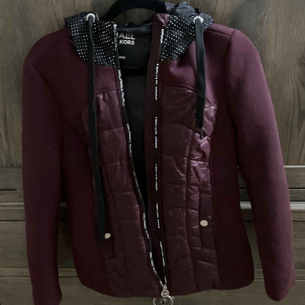 Michael Kors Women's Deep Burgundy Puffer Jacket